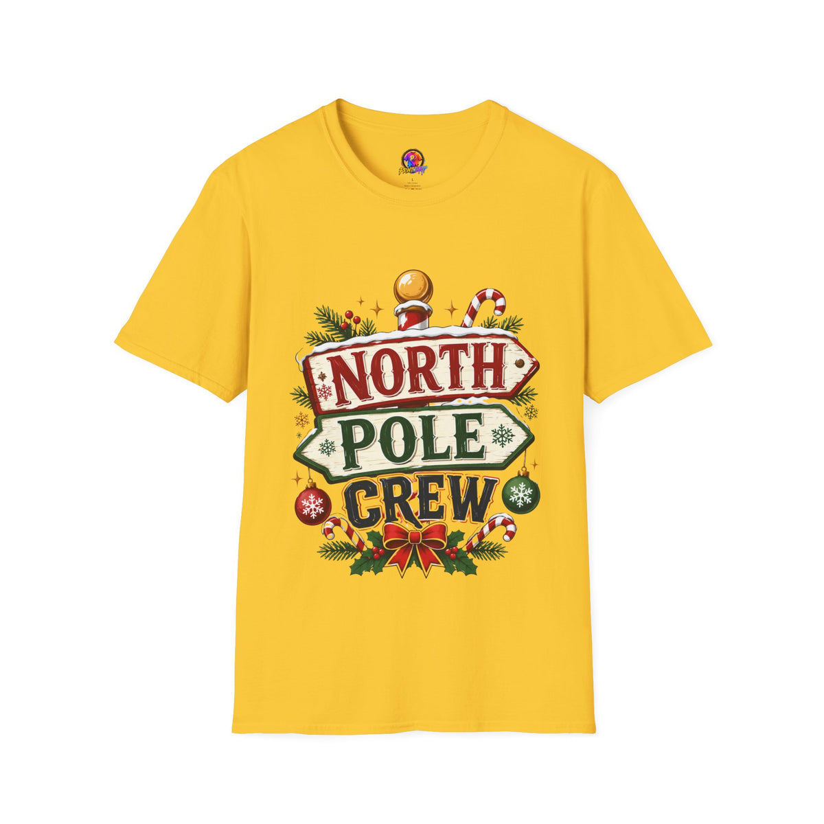 T-Shirt — North Pole Crew Christmas Holiday Graphic Tee