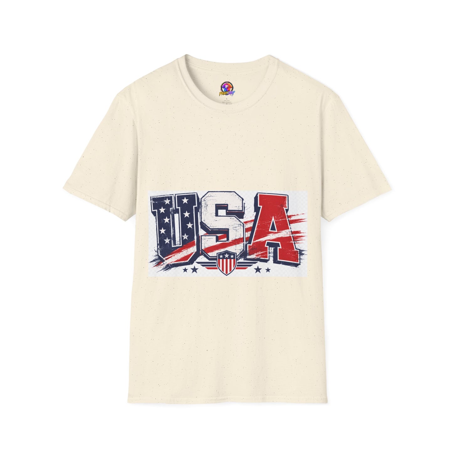 USA Flag Graphic T-Shirt — Patriotic Red White & Blue Tee