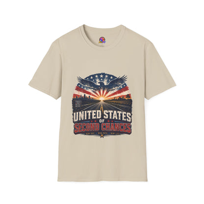 Patriotic Eagle T-Shirt — United States Skyline Vintage Flag Design