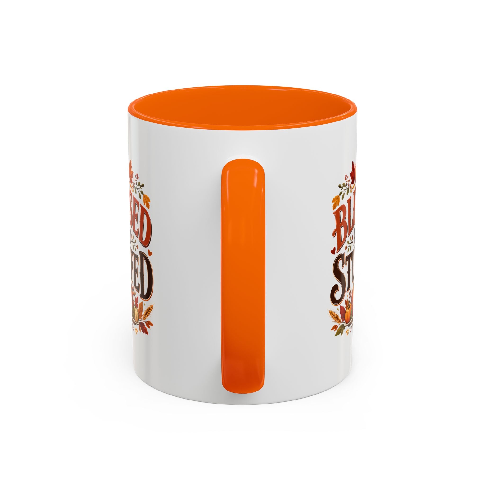 Thanksgiving Mug Blessed and Stuffed Coffee Mug — Thanksgiving Fall Ceramic Accent Mug