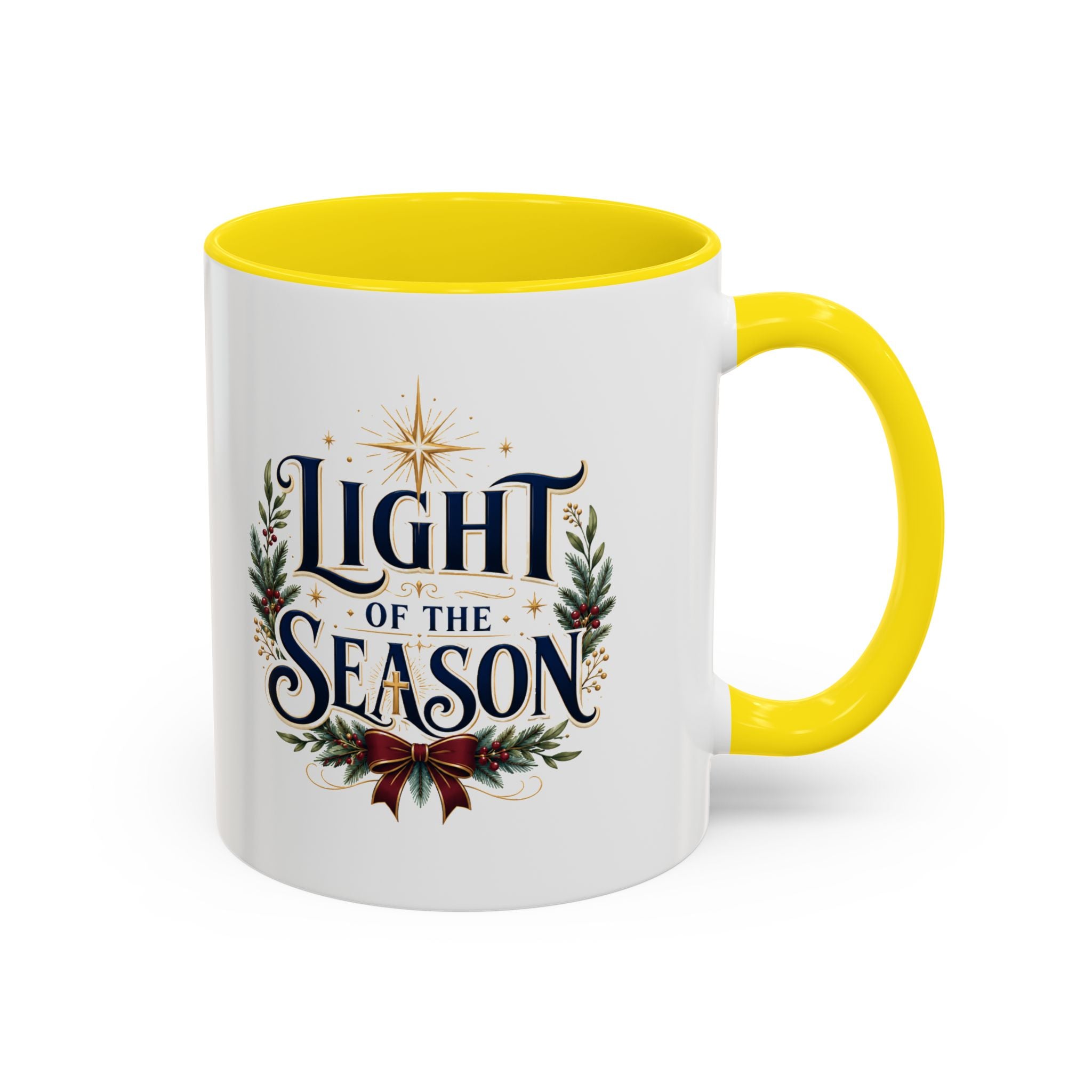 Christmas Light of the Season Accent Coffee Mug — Holiday Christmas Tea Cup