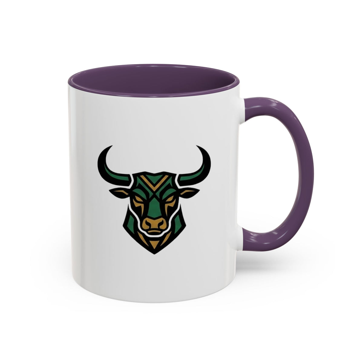 Taurus Geometric Bull Accent Coffee Mug –  Tribal Bull Head Ceramic Mug