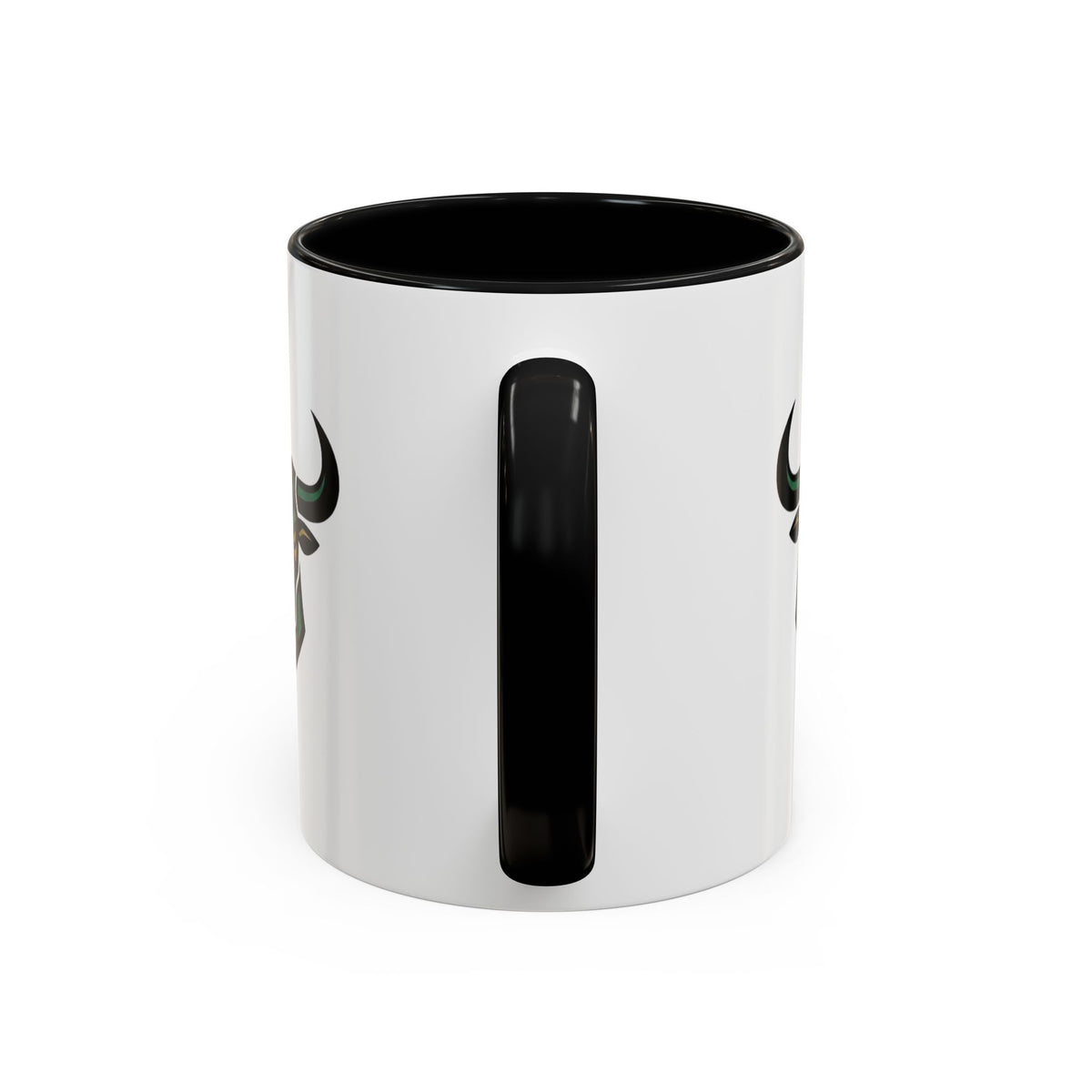 Taurus Geometric Bull Accent Coffee Mug –  Tribal Bull Head Ceramic Mug