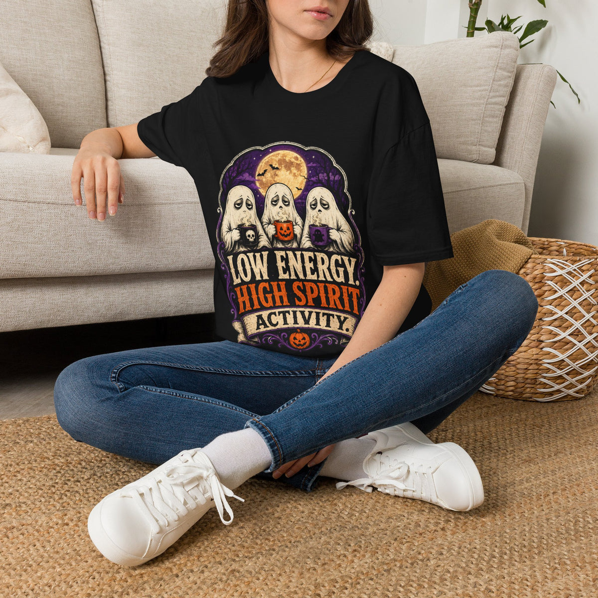 Halloween Low Energy High Spirit Unisex Softstyle T-Shirt