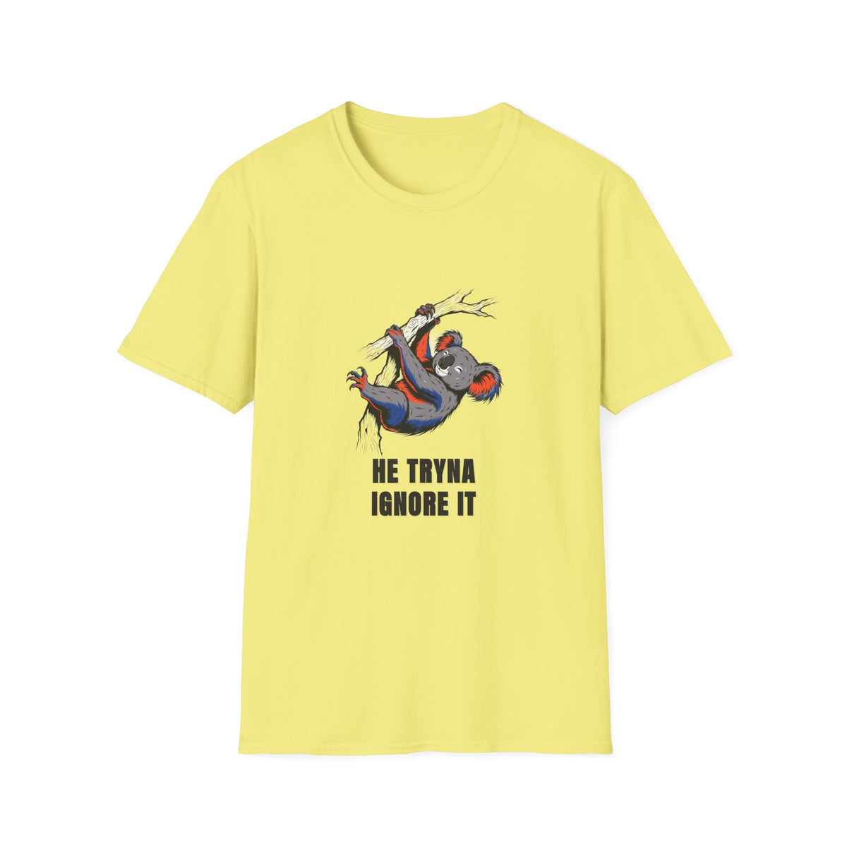 Koala Graphic Tee — "He Tryna Ignore It" Casual Cotton T-Shirt - Trending Now - August 2026