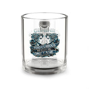Gemini Glass Mug — “Too Curious to Stay in One Lane” Zodiac Coffee Cup, 10oz