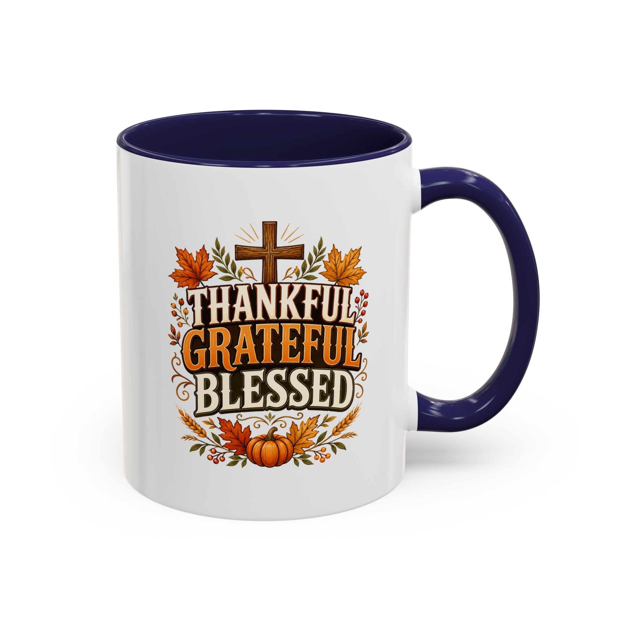 Thanksgiving Mug Thankful Grateful Blessed Coffee Mug