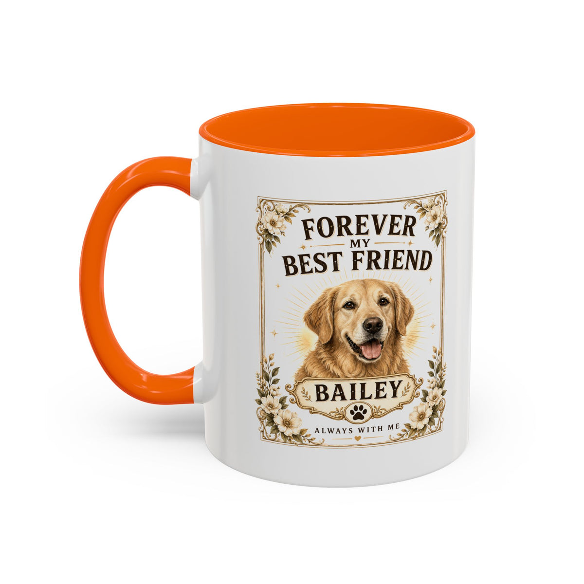 Milo Bailey Dog Dad Mom Forever My Best Friend Dog Mug — Personalized Golden Retriever Coffee Cup