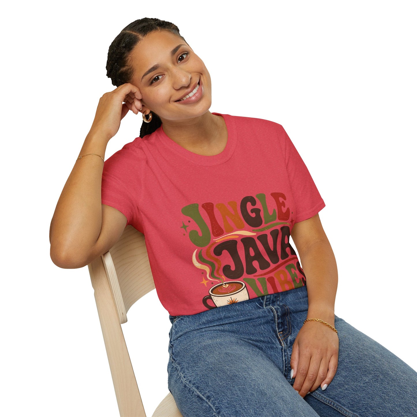 Retro "Jingle Java Vibes" T-Shirt