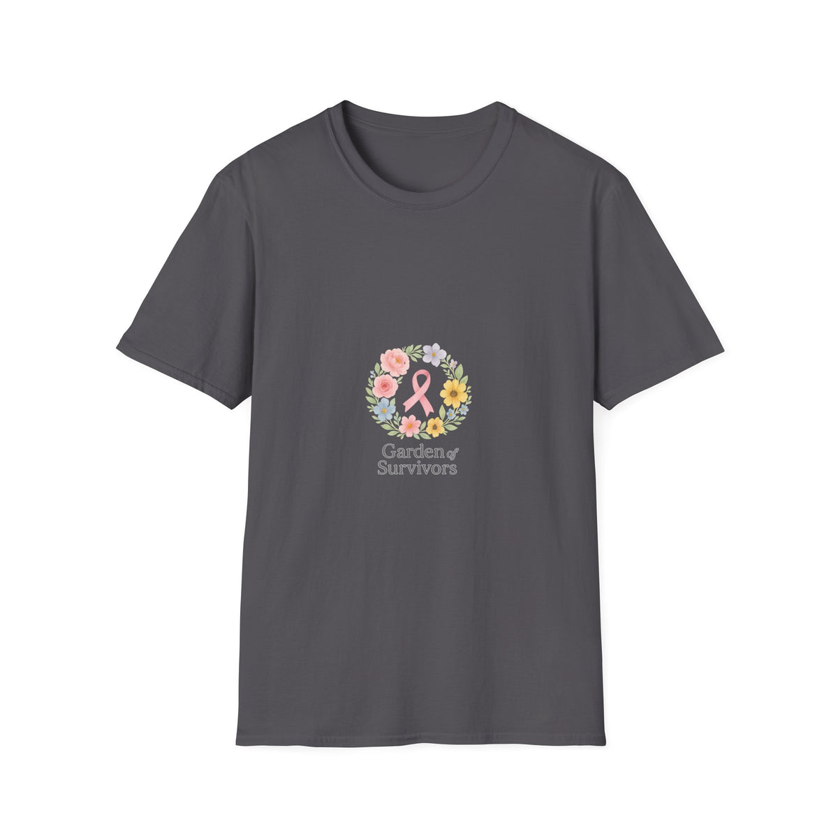 Garden of Survivors Wildflower Wreath T-Shirt, Pink October Breast Cancer Awareness Tee - Trending Now - September 2026