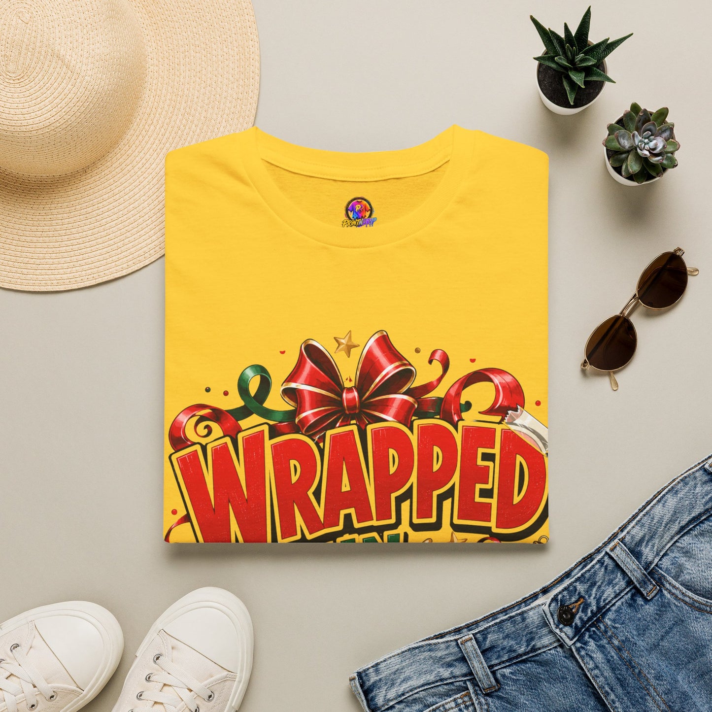 T-Shirt — "Wrapped in Chaos" Holiday Graphic Tee