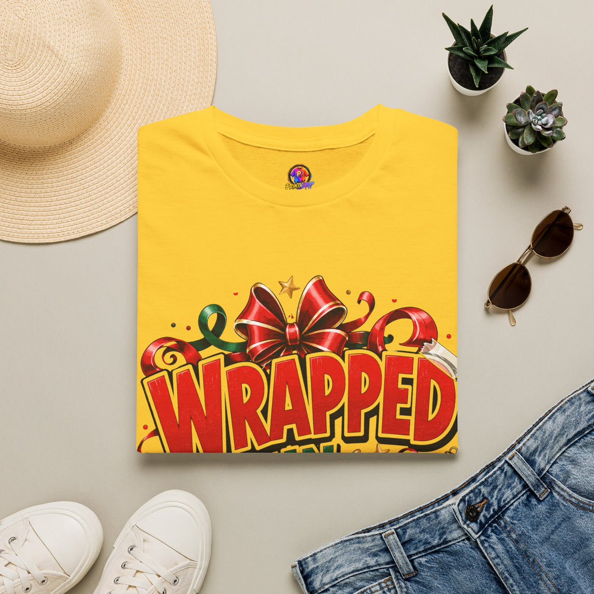 T-Shirt — "Wrapped in Chaos" Holiday Graphic Tee