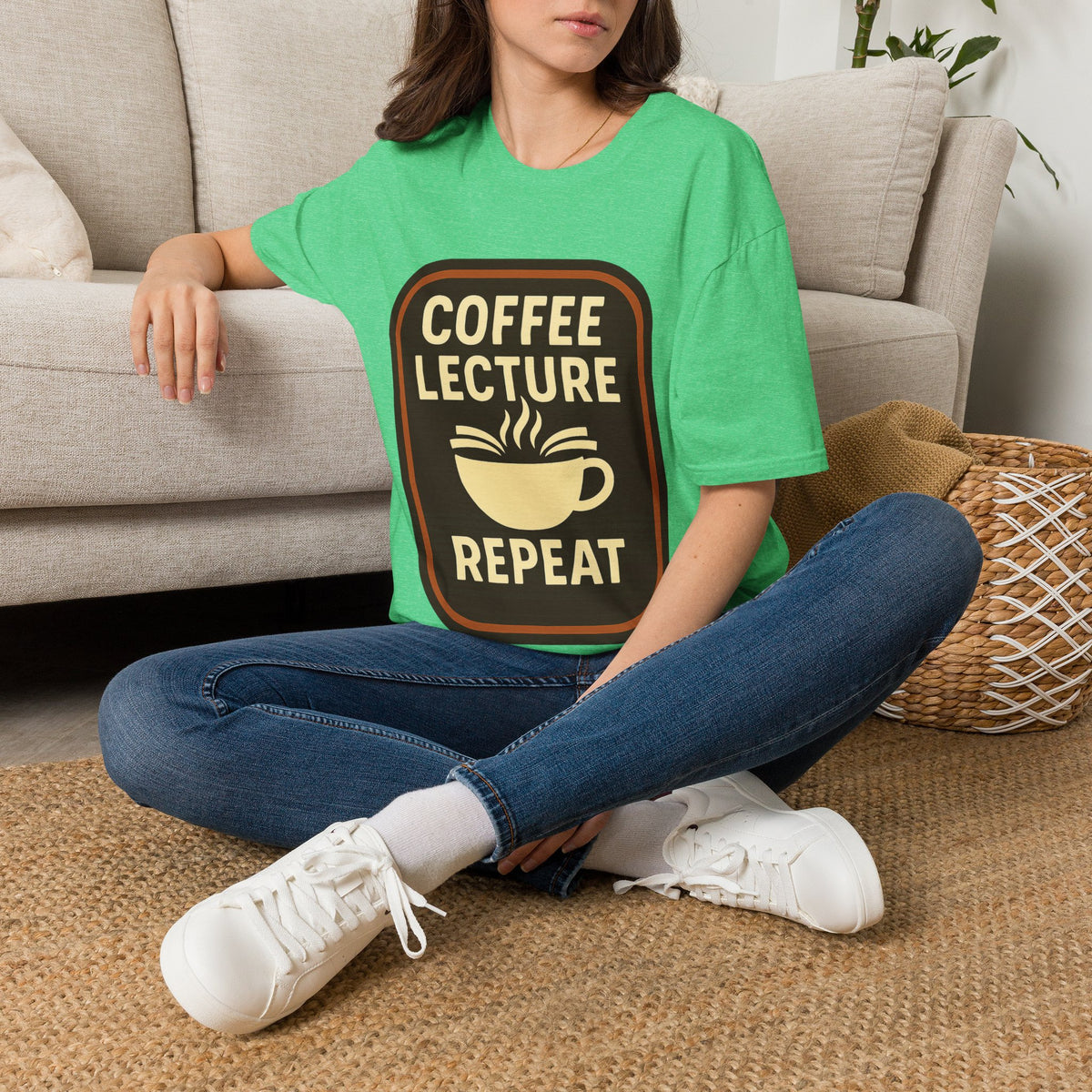 Coffee Lecture Repeat T‑Shirt — Funny Professor Coffee Tee for Teachers & Students - Trending Now - August 2026