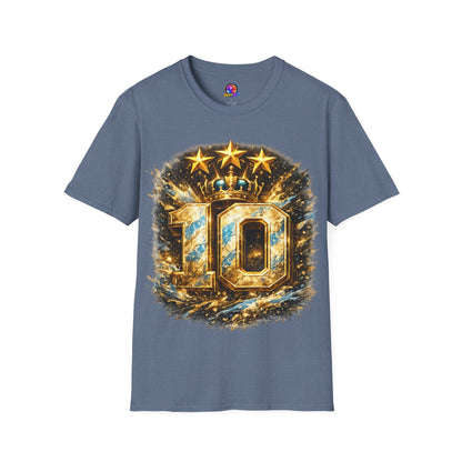 Argentina, MESSI #10 T-Shirt — Gold Crown '10' Victory Graphic Tee