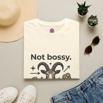 Capricorn T-Shirt — "Not Bossy, Just the Boss" Zodiac Goat Tee
