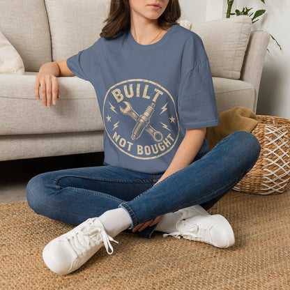 T-Shirt — "Built Not Bought" Vintage Mechanic Graphic