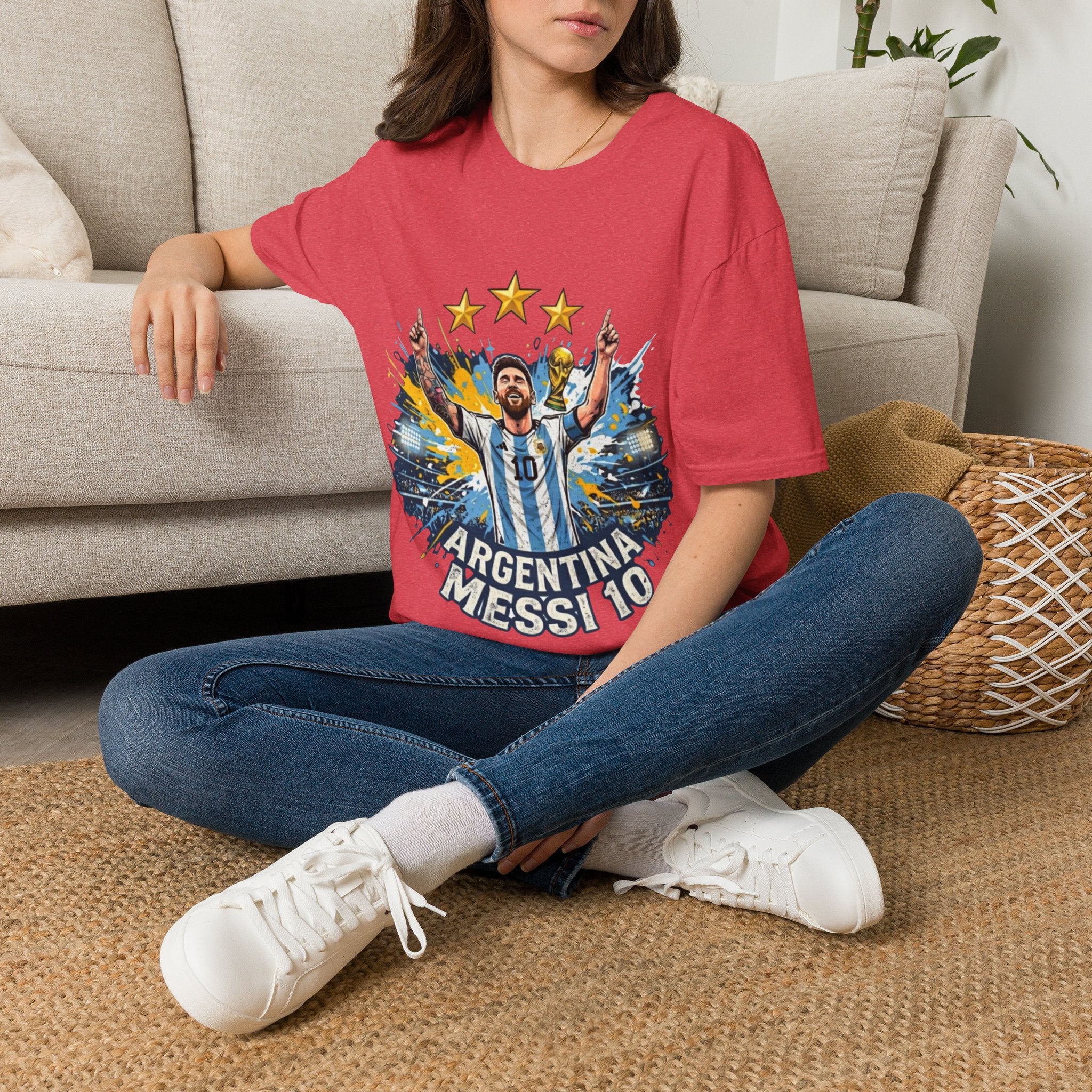 Argentina Messi Soccer T‑Shirt — World Cup Champion Fan Tee