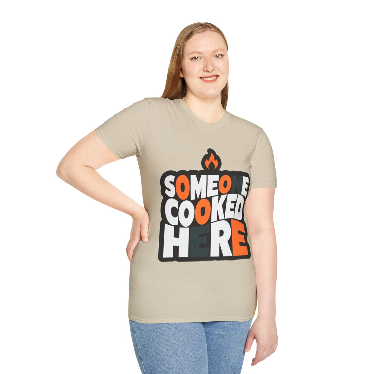 T-Shirt — "Someone Cooked Here" Funny Cooking Graphic Tee - Trending Now - August 2026