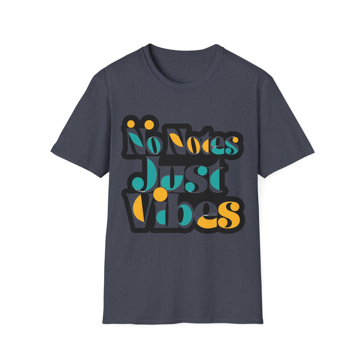 No Notes Just Vibes T-Shirt — Retro Groovy Graphic Tee for Relaxed, Music-Loving Casual Wear - Trending Now - August 2026