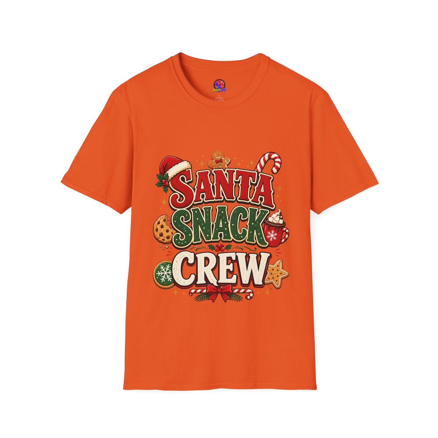 Santa Snack Crew T-Shirt — Christmas Cookie Holiday Tee