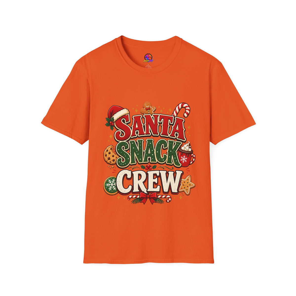 Santa Snack Crew T-Shirt — Christmas Cookie Holiday Tee