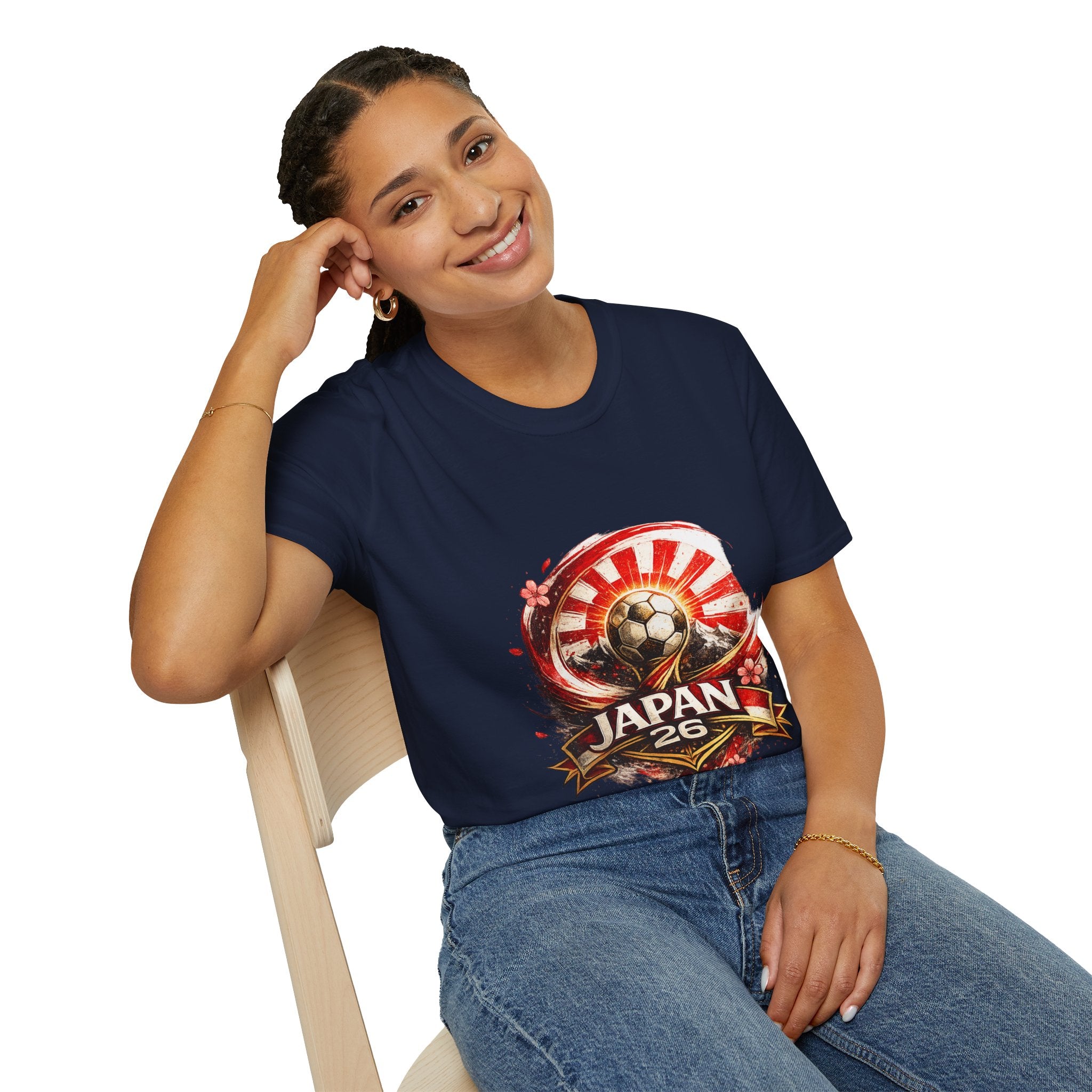 Japan Soccer T‑Shirt — Rising Sun Football Graphic