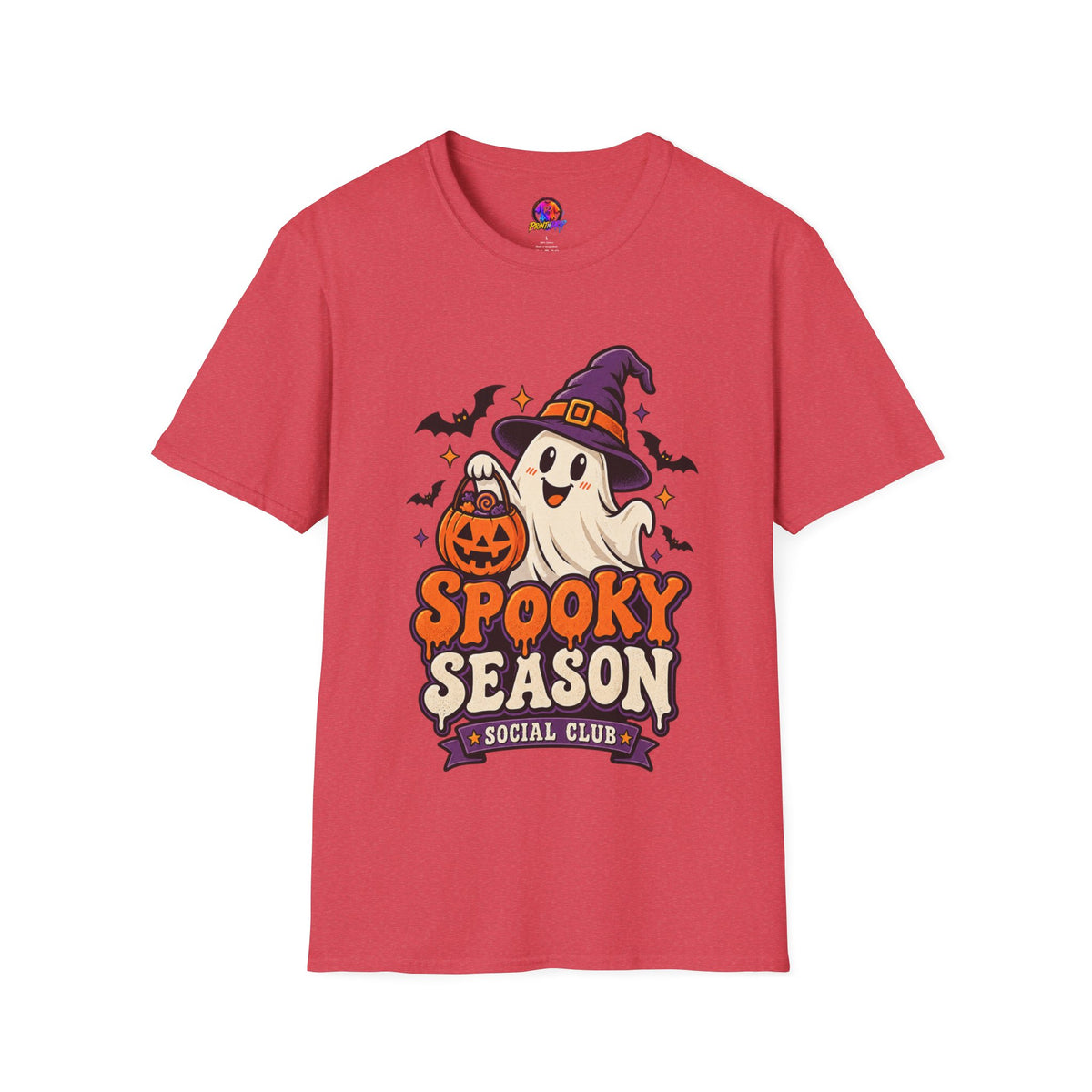 Spooky Season T-Shirt — Cute Ghost Halloween Tee ("Spooky Season Social Club")