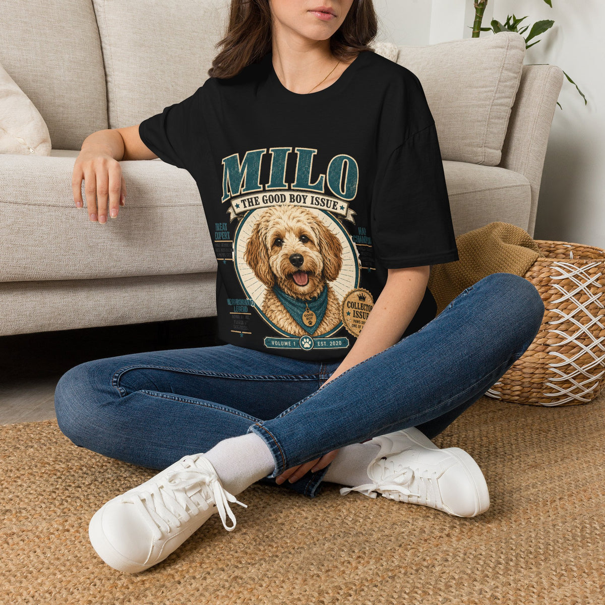 Milo 'The Good Boy Issue' T-Shirt — Cute Dog Portrait Tee