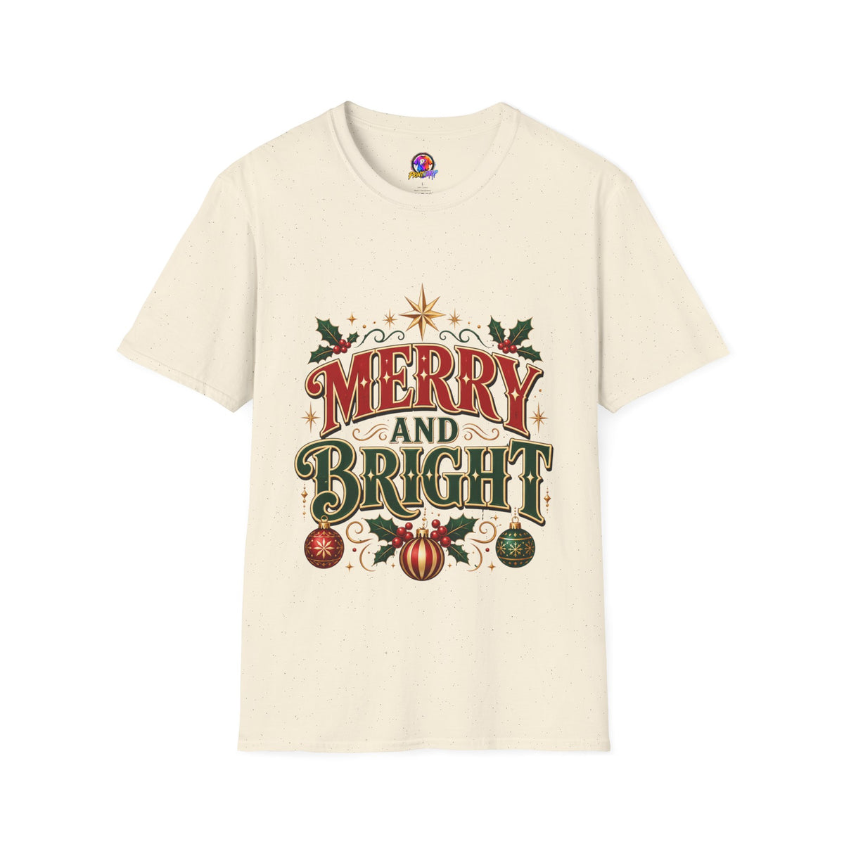 Merry and Bright T-Shirt — Festive Christmas Holiday Tee