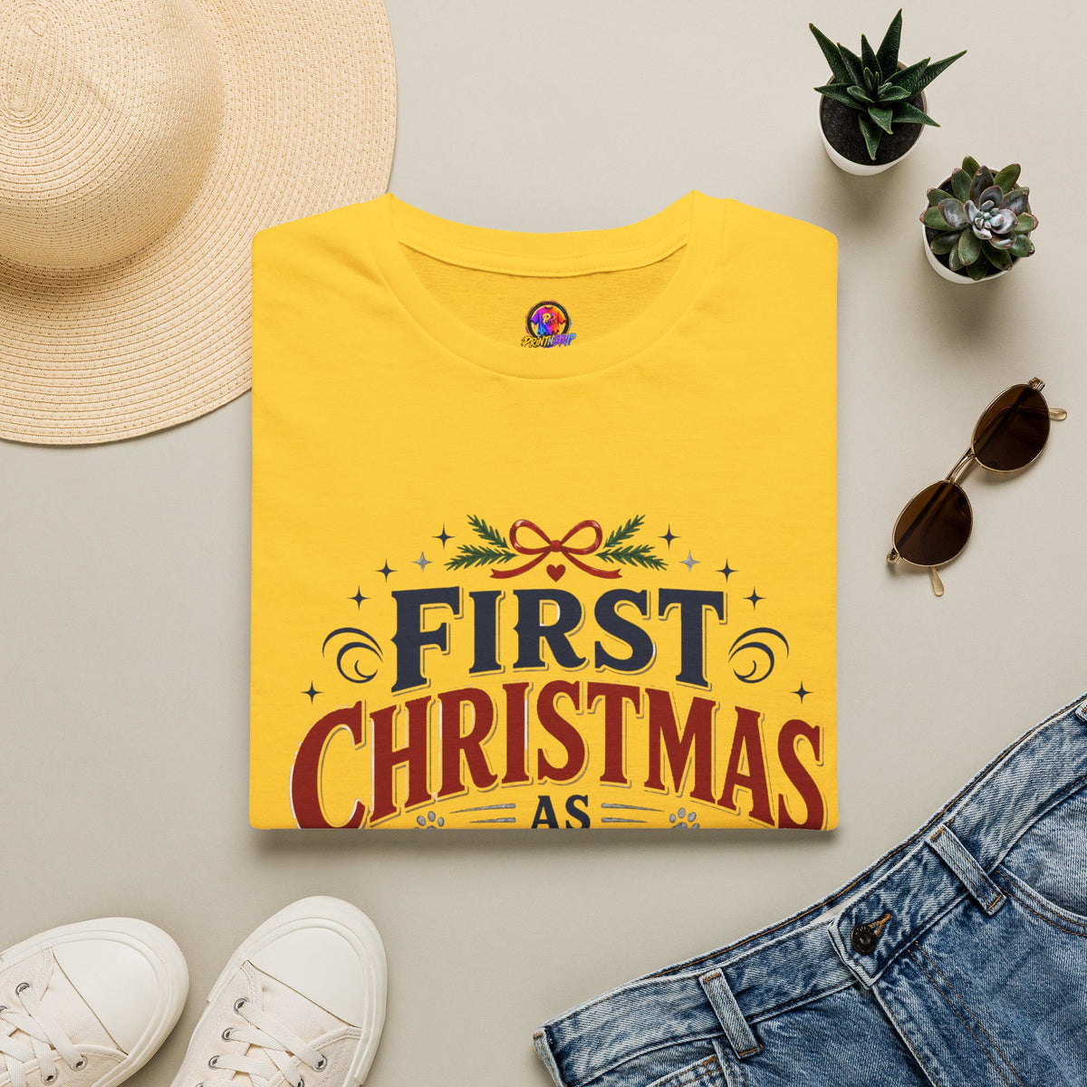T-Shirt — "First Christmas as Pet Parents" Holiday Tee