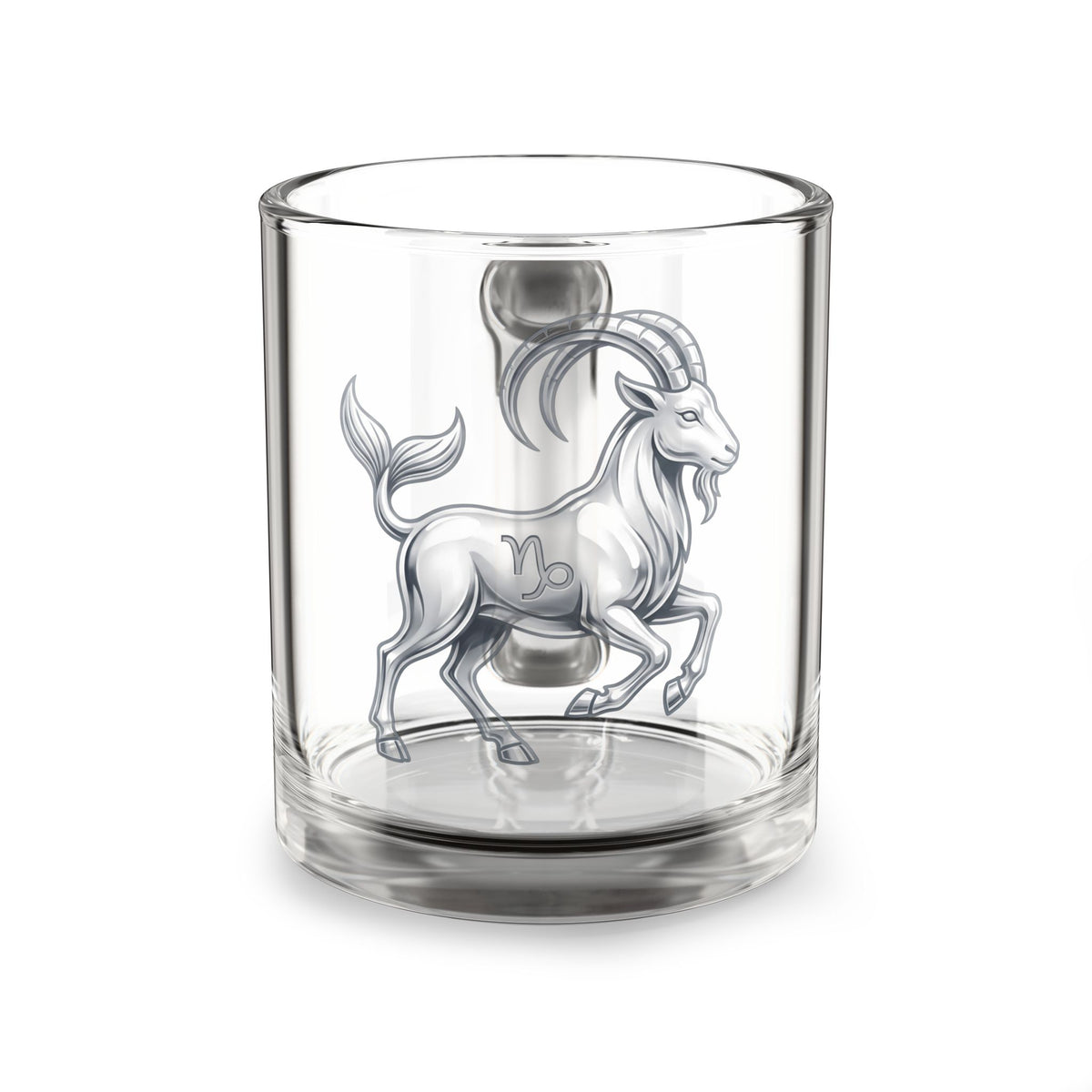 Capricorn Glass Mug — 10oz Zodiac Goat Coffee Cup