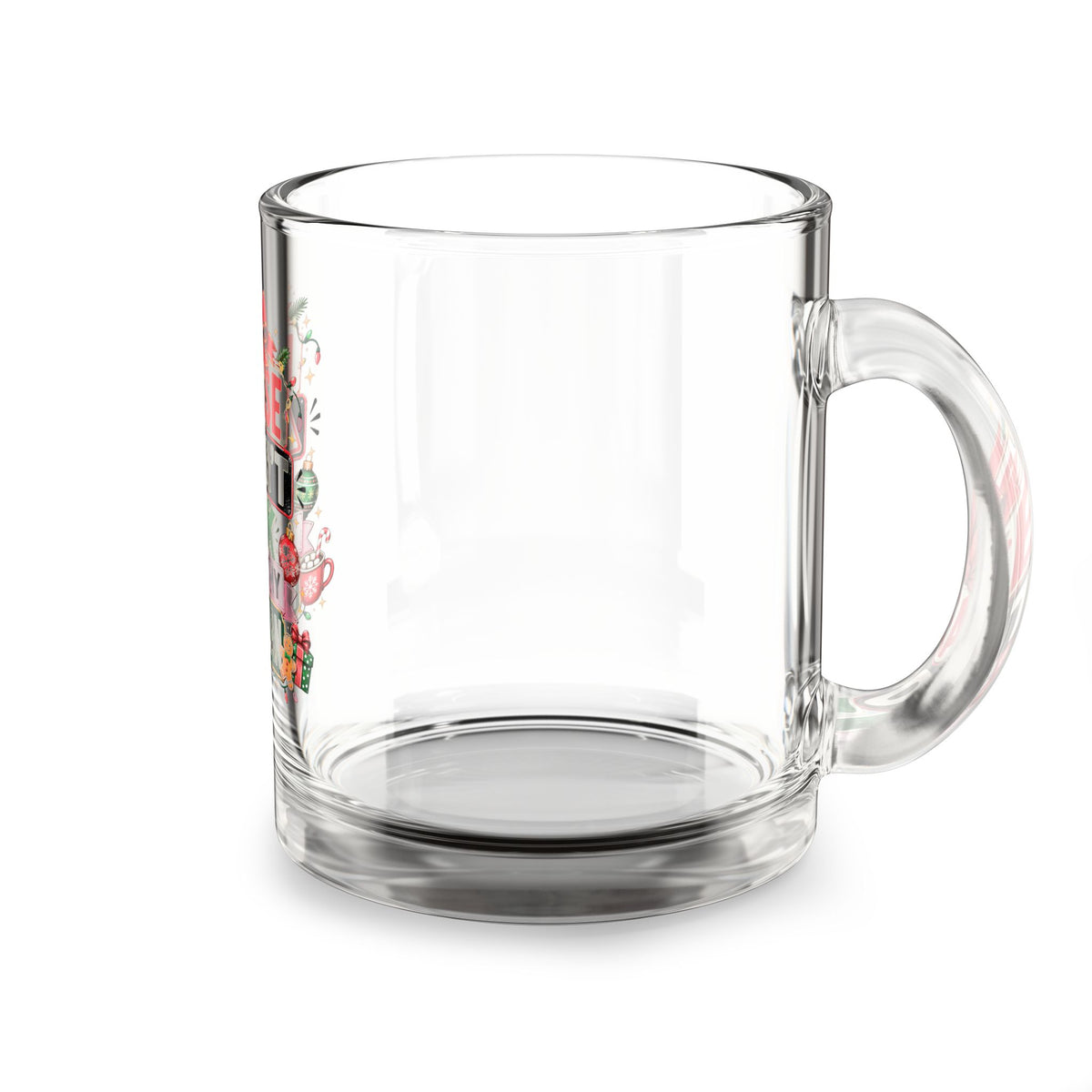 Modern Day Christmas Glass Mug  10oz Glass Mug — “Please Don’t Ask About My Life Plan” Christmas Glass Coffee Mug