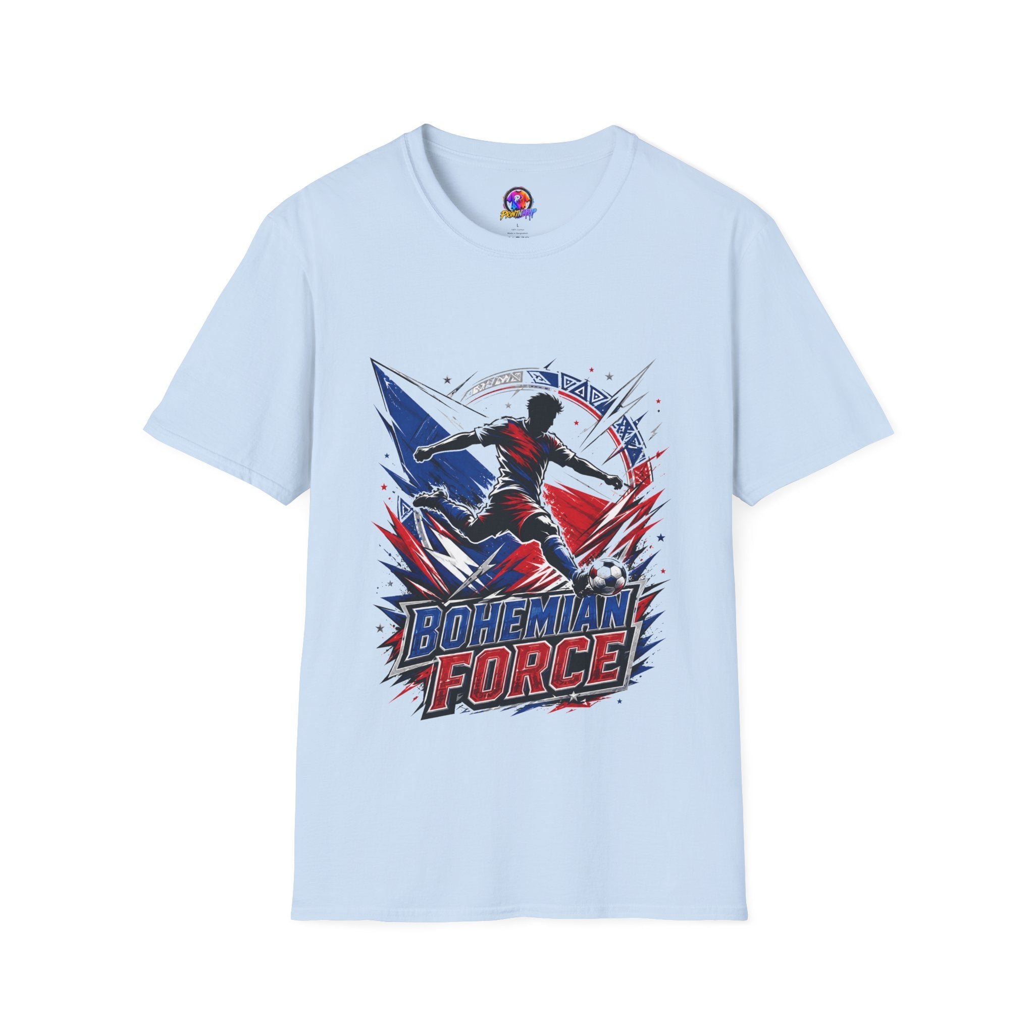 Czechia Bohemian Force Graphic T‑Shirt — Energetic Soccer Player Silhouette