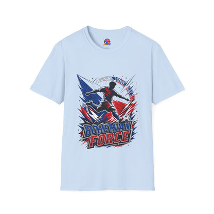 Czechia Bohemian Force Graphic T‑Shirt — Energetic Soccer Player Silhouette