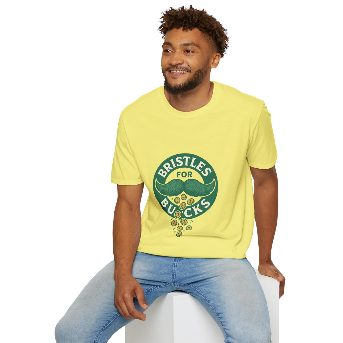 Bristles for Bucks T‑Shirt — Vintage Green Charity Donation Logo Tee - Trending Now - October 2026