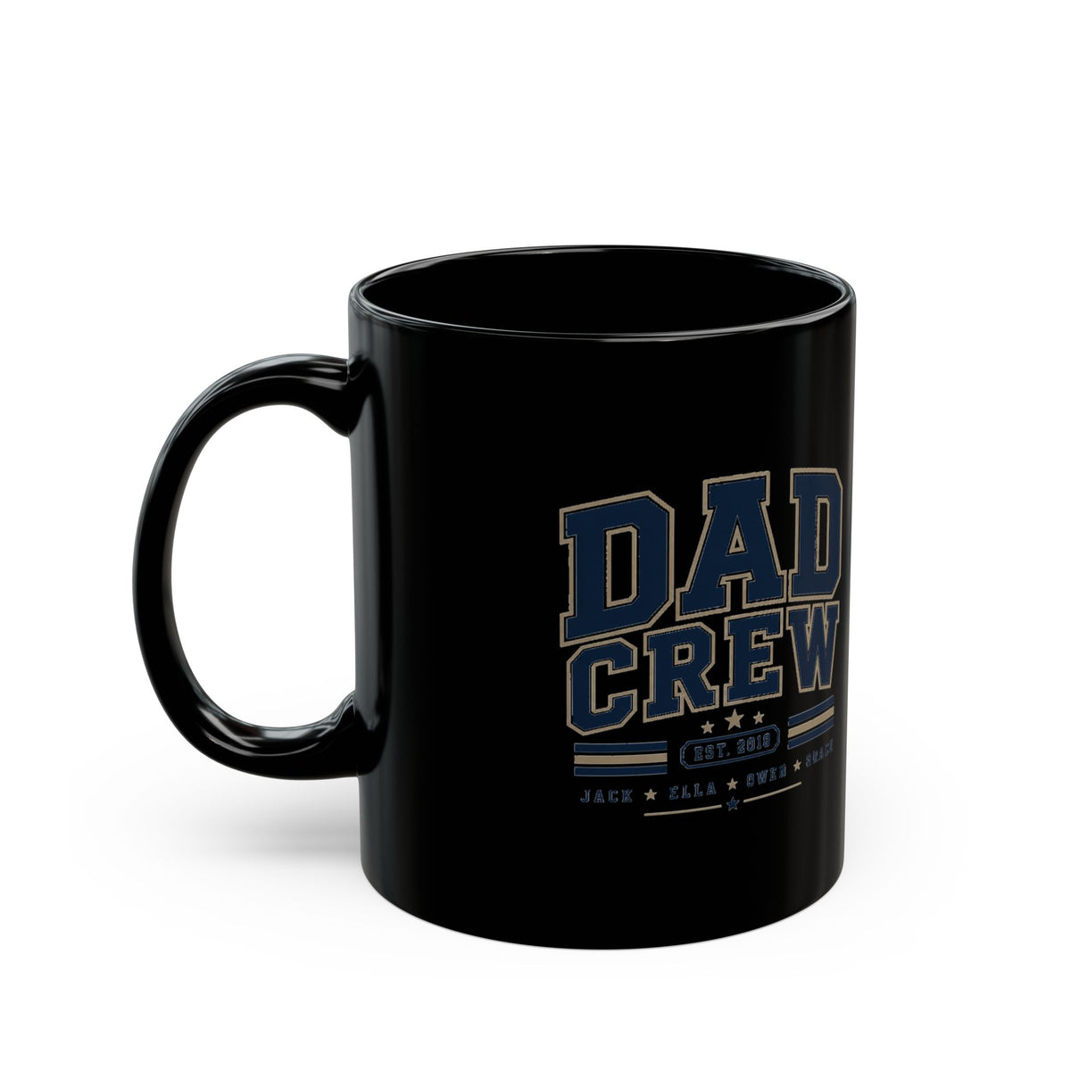 Milo Bailey Dog Dad Mom Dad Crew Black Mug – Proud Father Coffee Cup