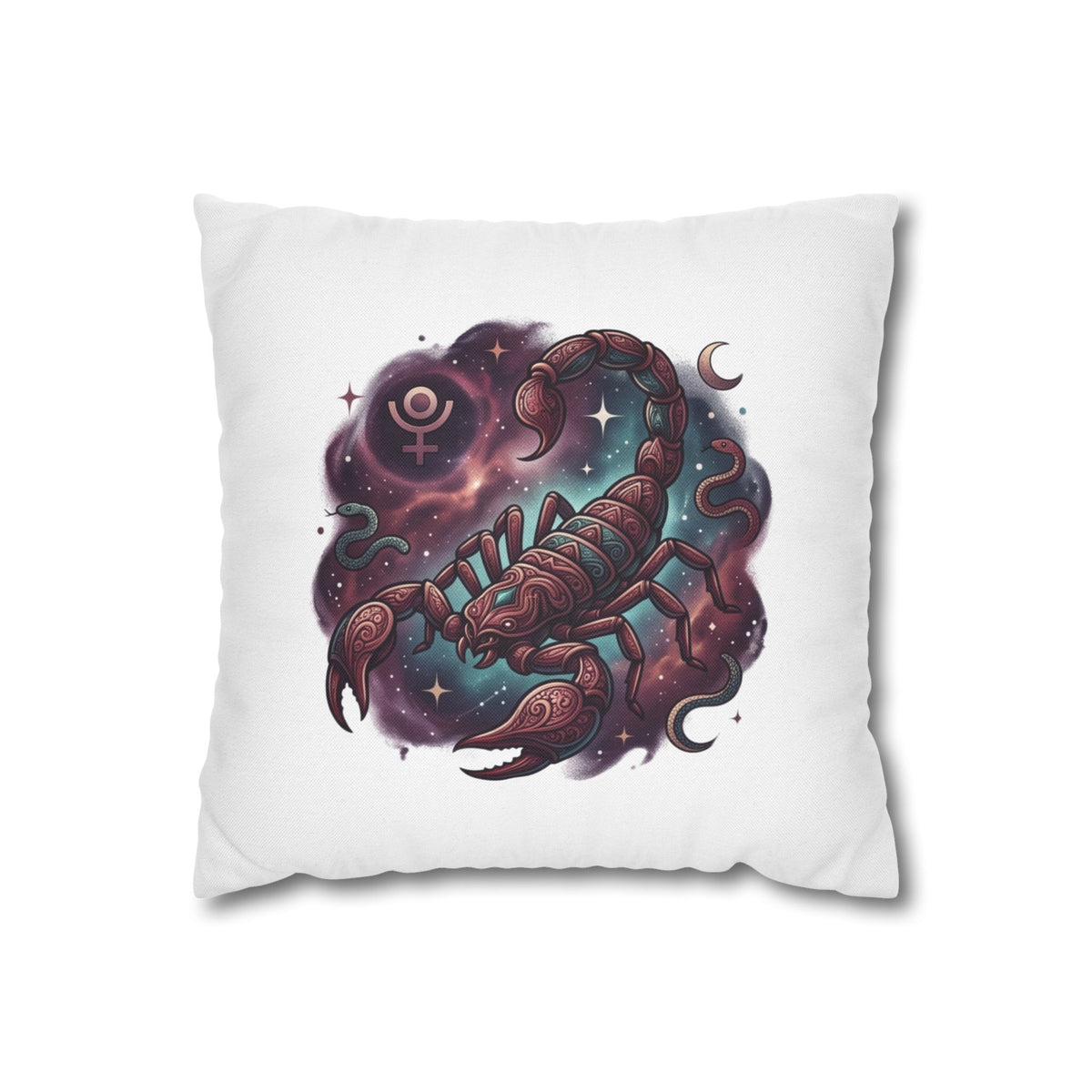 Scorpio Zodiac Scorpion Pillowcase — Astrological Night Sky Throw Pillow