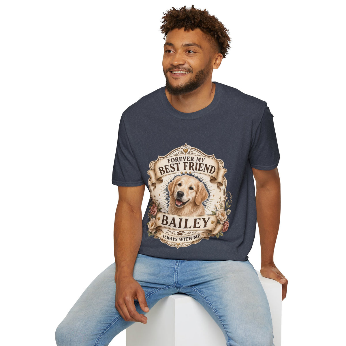 Forever My Best Friend Golden Retriever T-Shirt — Personalized Pet Memorial Tee