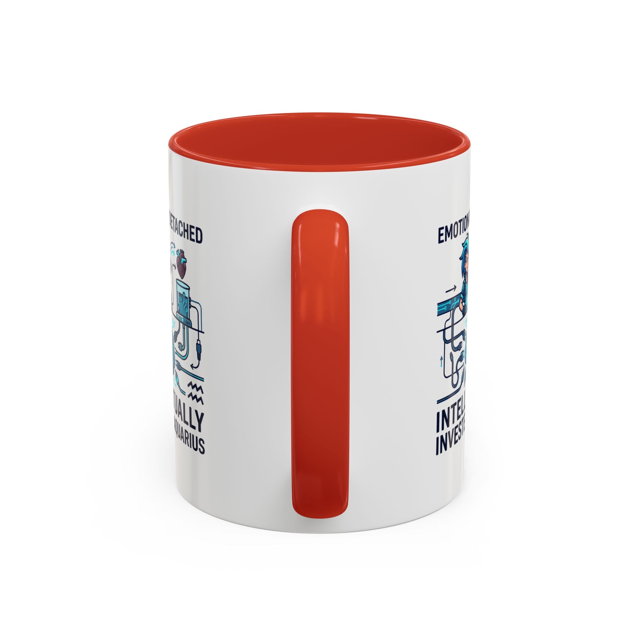 Aquarius Coffee Mug - "Emotionally Detached, Intellectually Invested" Accent Mug 11oz