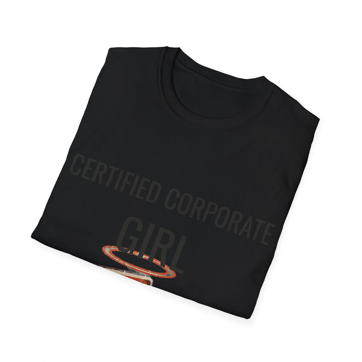 "Certified Corporate Girl" Retro Laptop Graphic Tee - Funny Office Humor White T-Shirt - Trending Now - September 2026