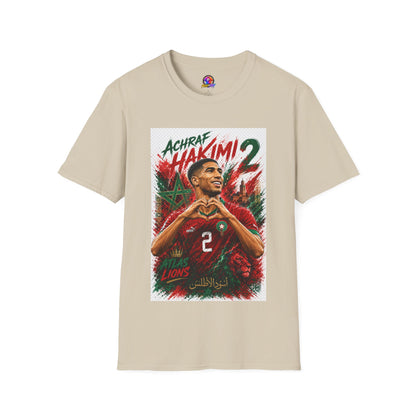 Achraf Hakimi #2 Soccer T-Shirt — Morocco Football Fan Tee