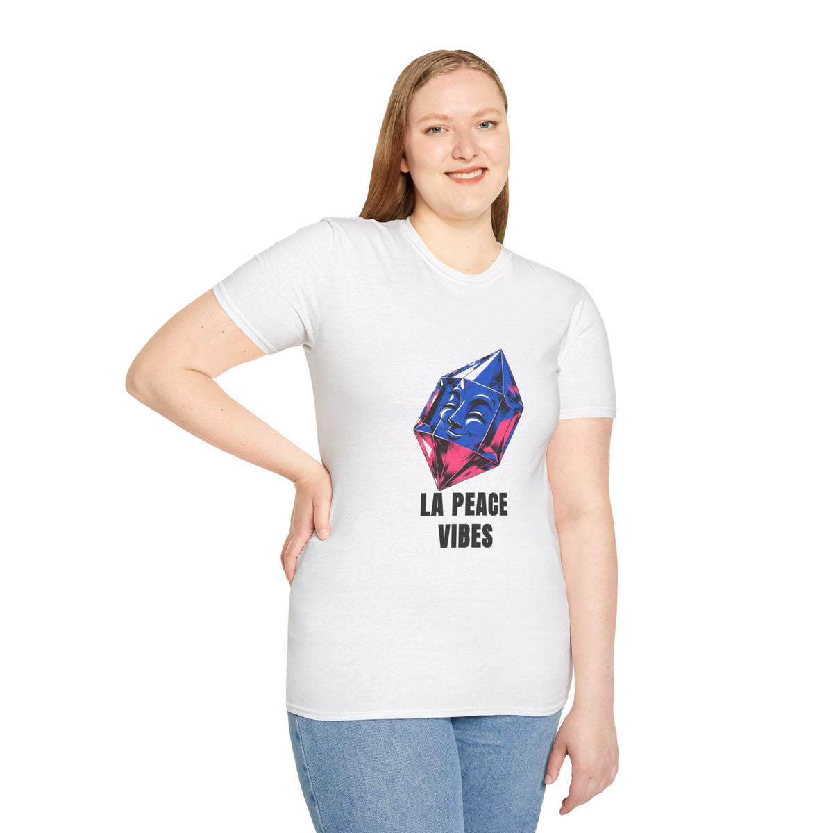 Peace Vibes T-Shirt — Blue Crystal Smiling Buddha Graphic Tee - Trending Now - August 2026