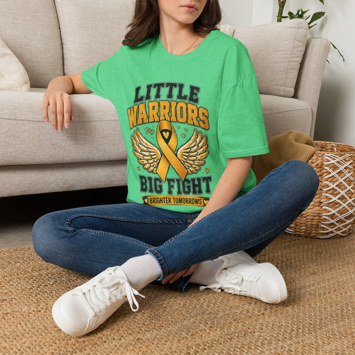 Kids T-Shirt — "Little Warriors Big Fight" Childhood Cancer Awareness Tee