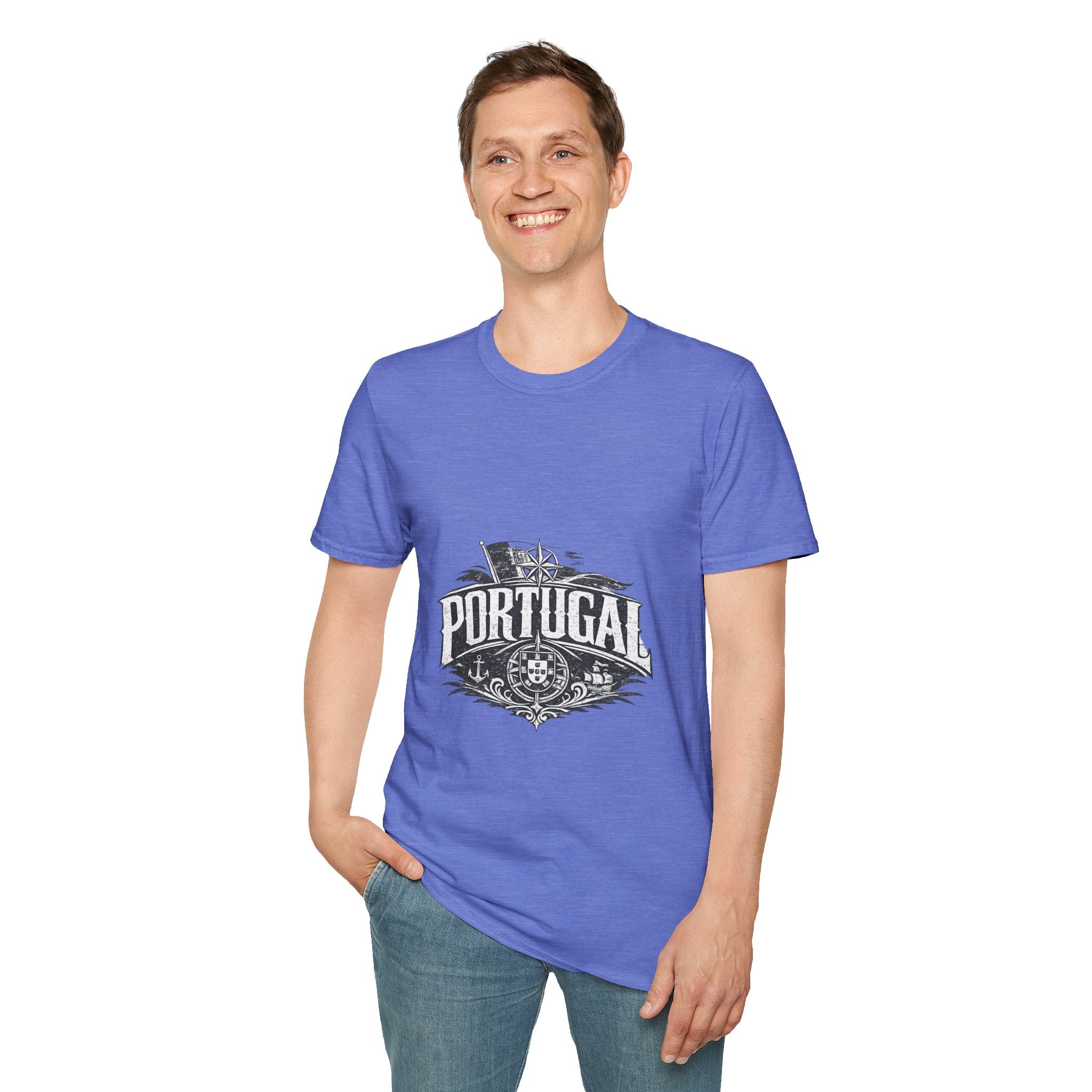 Portugal Vintage Compass T-Shirt — Nautical Travel Souvenir