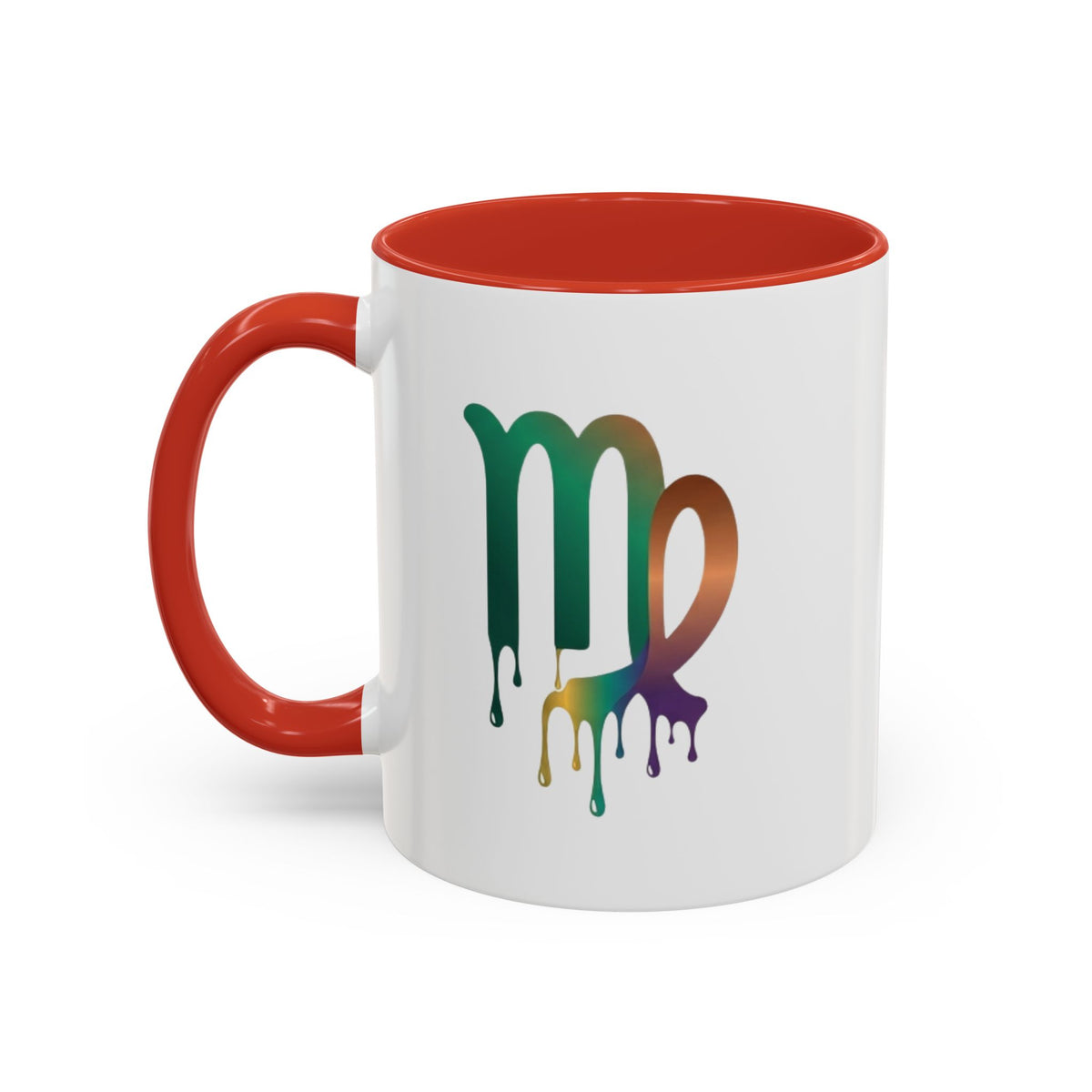 Virgo Zodiac Virgo Drip Accent Coffee Mug — Colorful Zodiac Astrology Gift