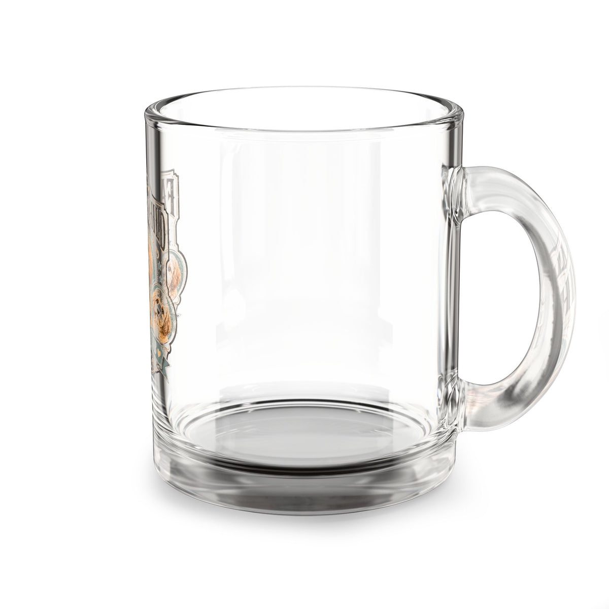 Glass Mug, 10oz Milo Bailey Dog Dad Mom Glass Mug, 10oz