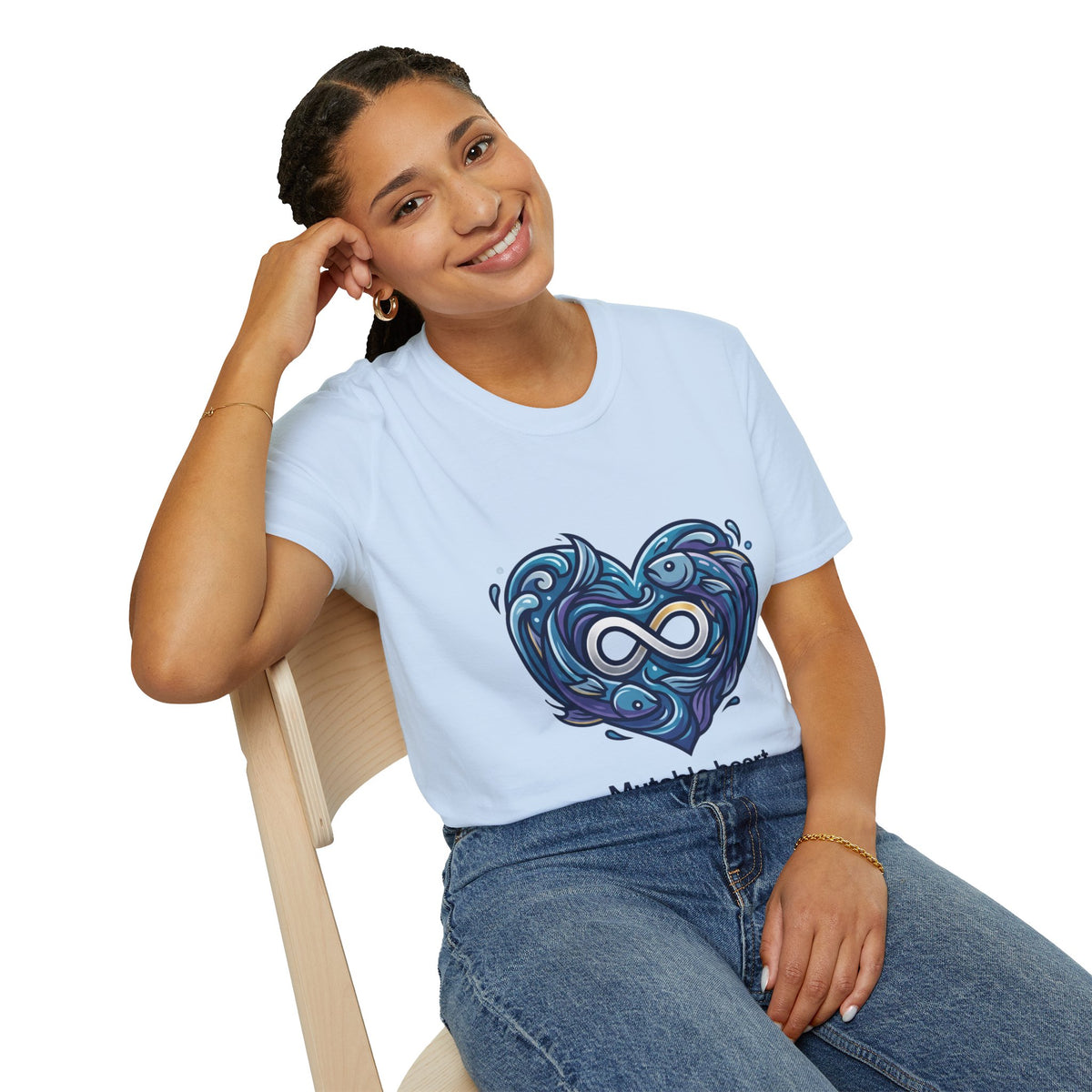 Pisces Infinity Heart T‑Shirt — Zodiac Ocean Love Tee
