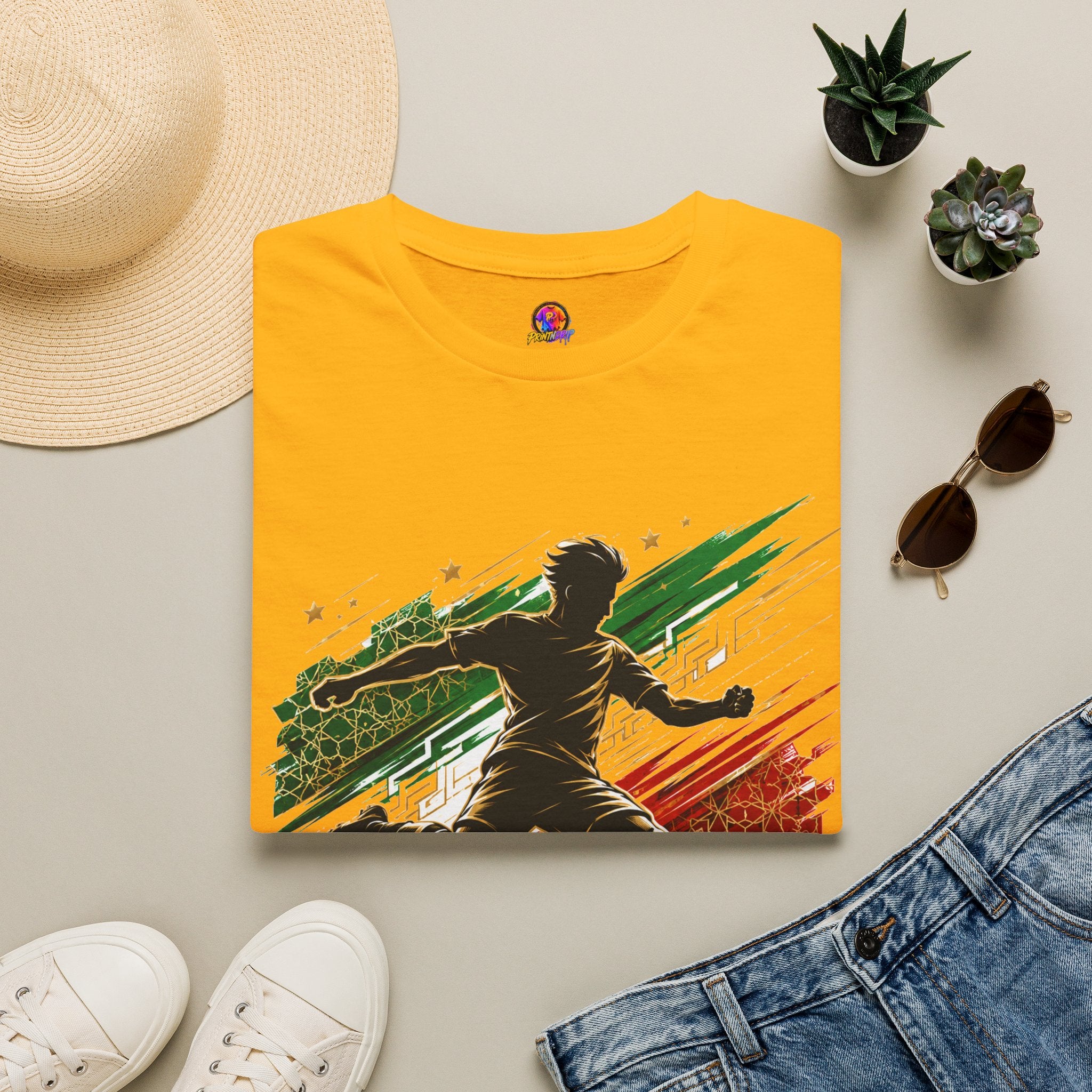 Iran Persian Pride Soccer Tee — Iranian Football Fan T-Shirt