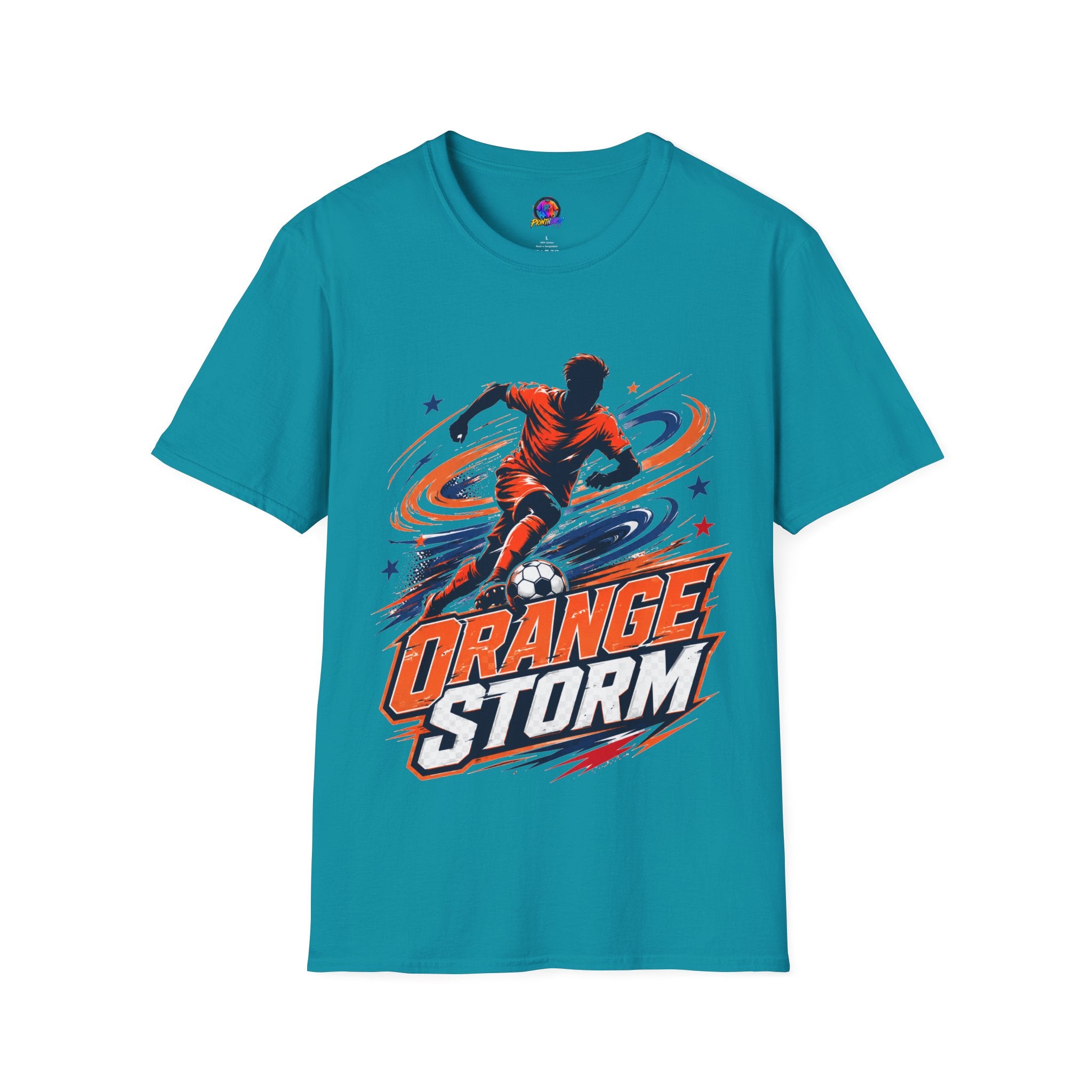 Netherlands Orange Storm Soccer T-Shirt — Dynamic Player Graphic Tee