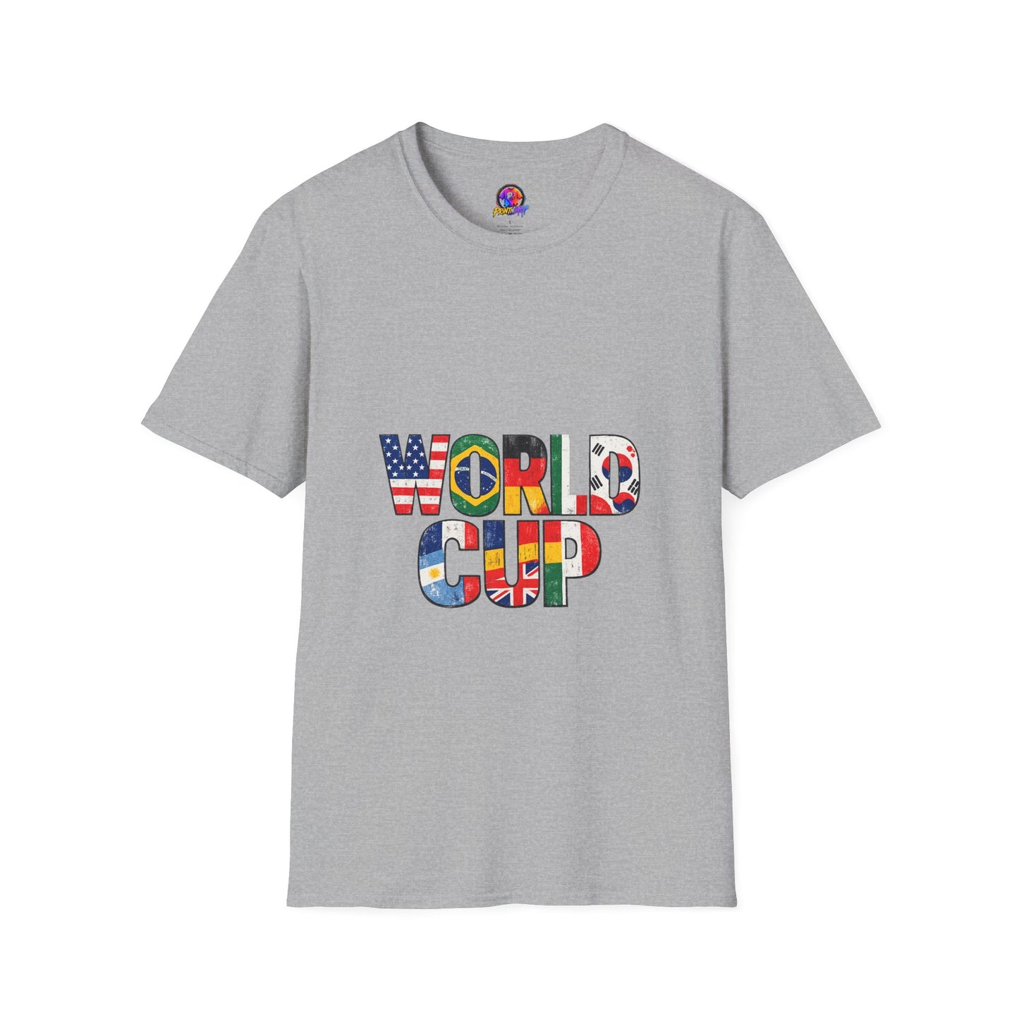 World Cup Flag Graphic T-Shirt — 'WORLD CUP' International Soccer Fans Tee